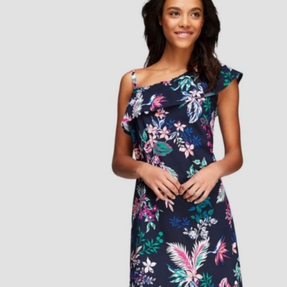 Joe Fresh ruffle one should floral dress S (new)